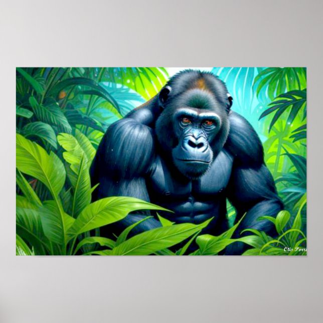 GORILLA I RAINFOREST 7 POSTER (Framsidan)