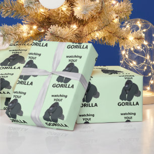 Gorilla iakttar dig rolig gorilla presentpapper