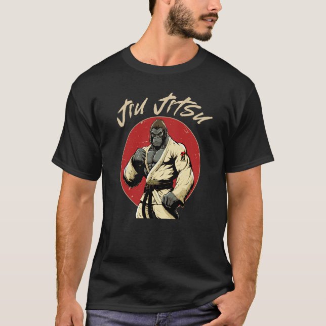 Gorilla Jiu Jitsu och Grappling T Shirt (Framsida)