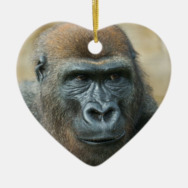 Gorilla Julgransprydnad Keramik (Framsidan)