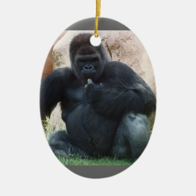 Gorilla Julgransprydnad Keramik (Framsidan)