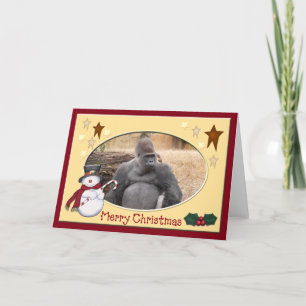 Gorilla-julhälsningskort Helgkort