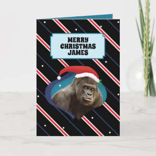 Gorilla julkort är en nyhet för honom kort