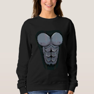 Gorilla kostym bröst abs muskel 6 pack män barn B T Shirt