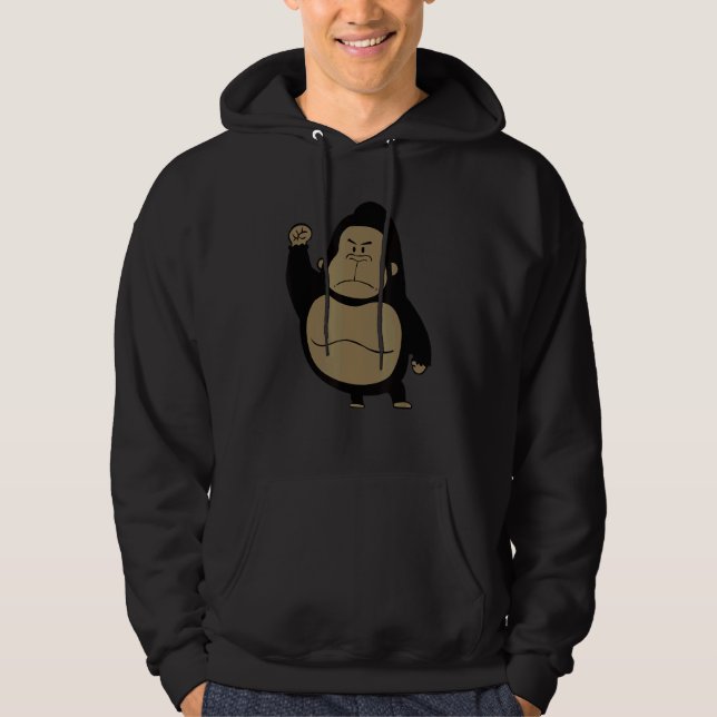 Gorilla Kung Alpha Ape Wildlife Hoodie (Framsida)