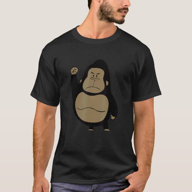 Gorilla Kung Alpha Ape Wildlife T Shirt (Framsida)