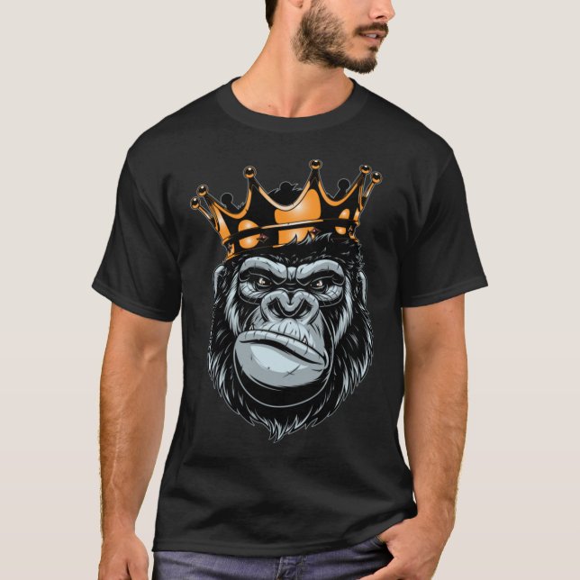 Gorilla Kung - Alpha - Funny Ape - Wildlife - The T Shirt (Framsida)