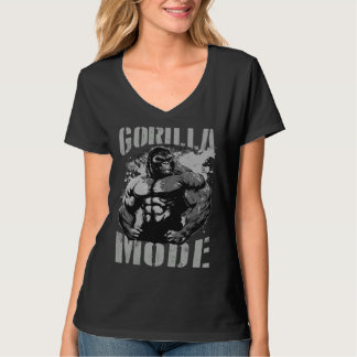 Gorilla-läge Motivation Citat Gym Träning Besta Mu T Shirt