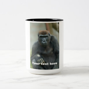 Gorilla Lope Pose Två-Tonad Mugg