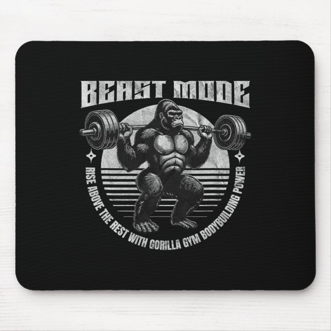 Gorilla lyfter hantel - Fitness  Musmatta (Framsidan)