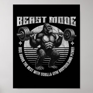Gorilla Lyfter Hantel - Fitness Poster