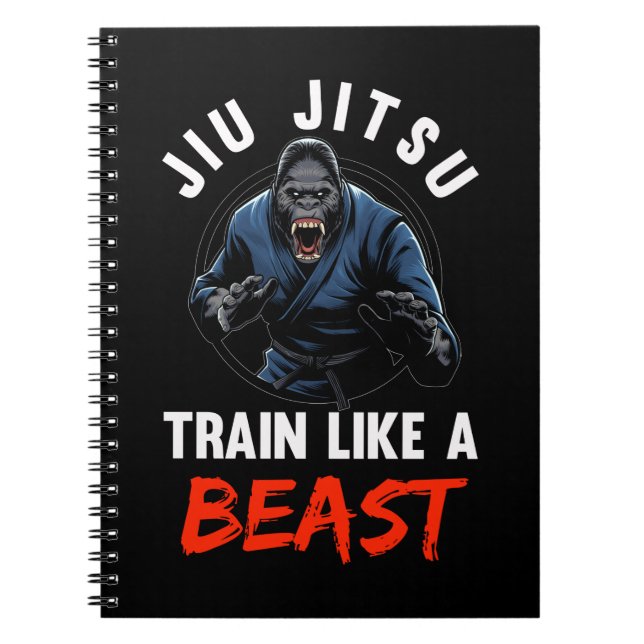 Gorilla Martial Arts Beast Brazilian Jiu Jitsu Anteckningsbok (Framsidan)