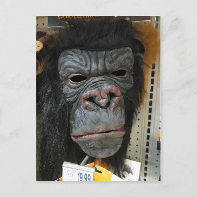 Gorilla Mask Vykort (Framsida)