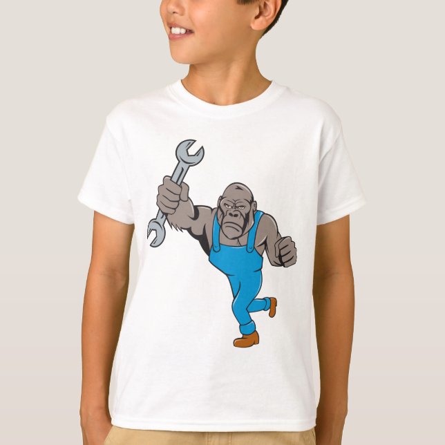 Gorilla Mechanic T Shirt (Framsida)