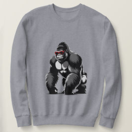 Gorilla med hjärtformade solglasögon lång ärmad tröja