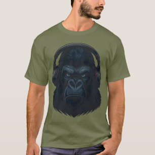 Gorilla med hörlurar — Intensiv musikälskare T Shirt