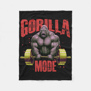 Gorilla Mode Tyngdlyftning Gym Bodybuilding Tränin Fleecefilt