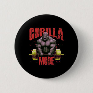 Gorilla Mode Tyngdlyftning Gym Bodybuilding Tränin Knapp