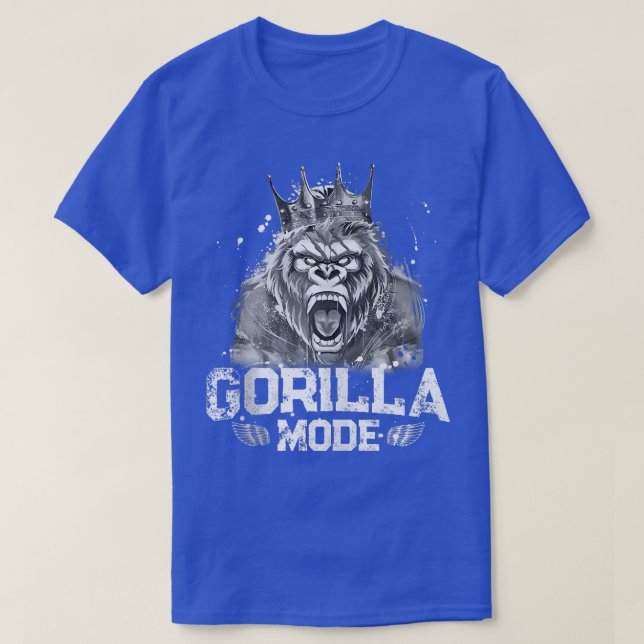 Gorilla Mode Workout Gym Success Fitness Kung Bea T Shirt (Design framsida)