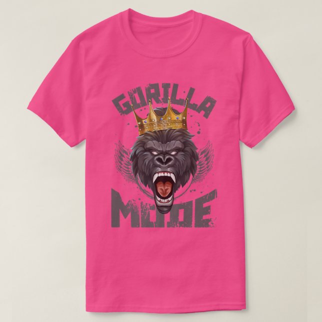 Gorilla ModeWorkout Krona Fitness Gym Motivation B T Shirt (Design framsida)