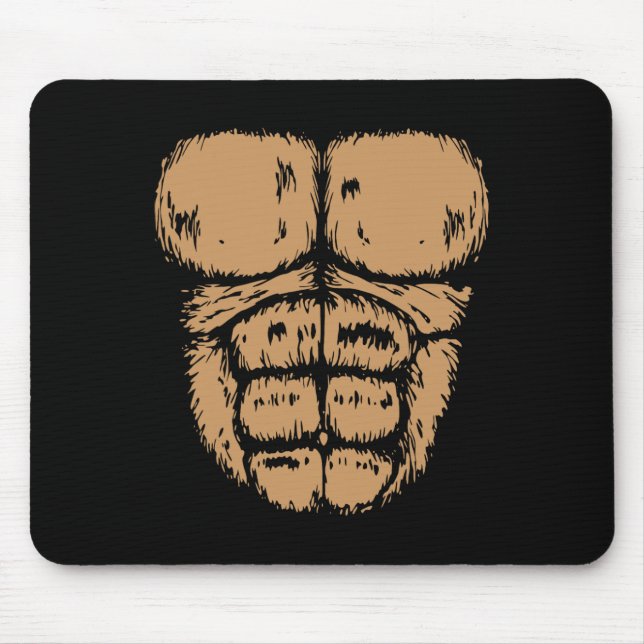 Gorilla Monkey Belly Chest Costume Diy Halloween Musmatta (Framsidan)