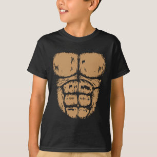Gorilla Monkey Belly Chest Costume Diy Halloween T Shirt