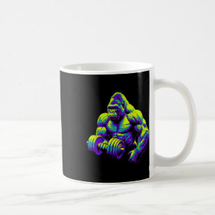 Gorilla Monkey Gym Träningskläder Bodybuilding Trä Kaffemugg