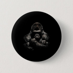 Gorilla Monkey Gym Träningskläder Bodybuilding Trä Knapp