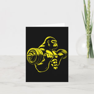 Gorilla Monkey Gym Weight Lyft Bodybuilding Wor Kort