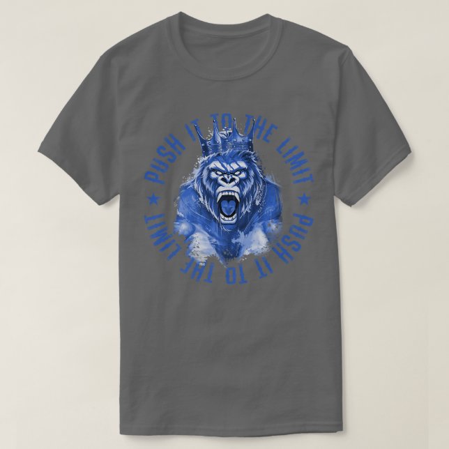 Gorilla Motivation Gym Fitness pressa den till Lim T Shirt (Design framsida)