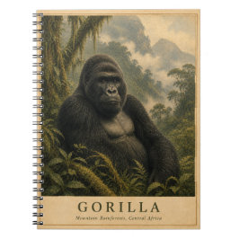 Gorilla Mountain Rainforest VINTAGE Anteckningsbok
