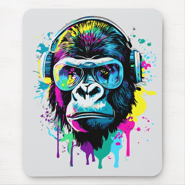 Gorilla Mouse Pad - Gorilla Head Mousepad Musmatta (Framsidan)