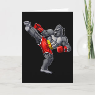 Gorilla Muay Thai Boxning Karate Kickboxning Kamps Kort
