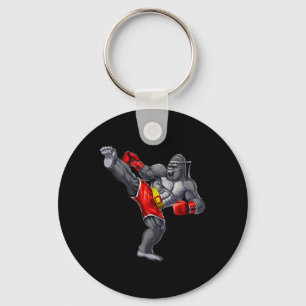 Gorilla Muay Thai Boxning Karate Kickboxning Kamps Nyckelring
