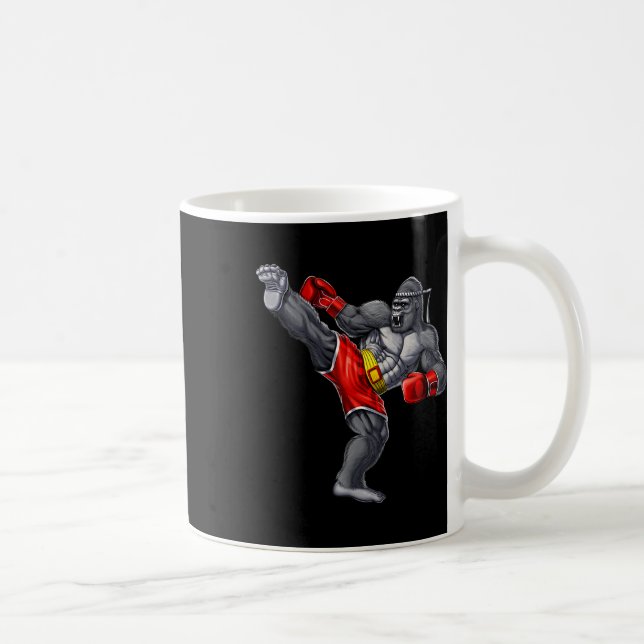 Gorilla Muay Thai Boxning Karate Kickboxning Marti Kaffemugg (Höger)
