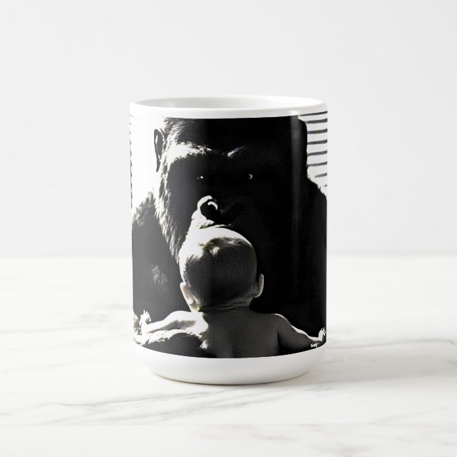 Gorilla och Baby Kaffemugg (Center)