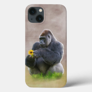 Gorilla och gultdaisy