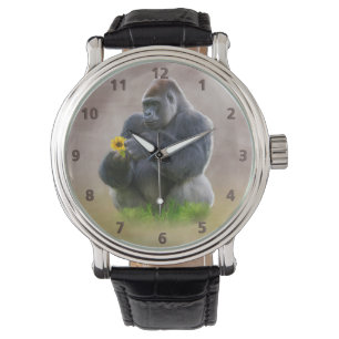 Gorilla och gultdaisy armbandsur