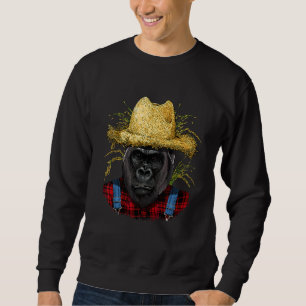 Gorilla Odlarare Jordbruk Jordbruk Ranchägare Ape Lång Ärmad Tröja