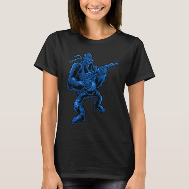 Gorilla Perfekt Djur  Ape Stil  Idé T Shirt (Framsida)