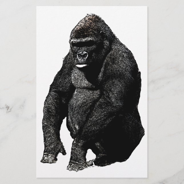 Gorilla Pop Art Brevpapper (Framsida)