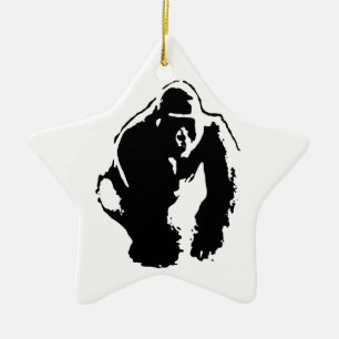 Gorilla Pop Art Julgransprydnad Keramik