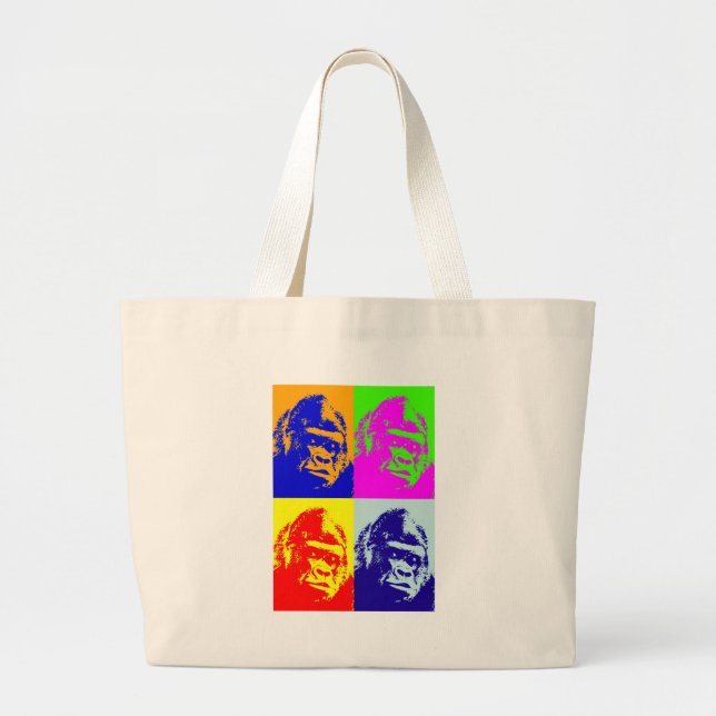 Gorilla Pop Art Jumbo Tygkasse (Framsidan)