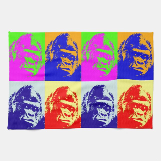 Gorilla Pop Art Kökshandduk (Horisontell)