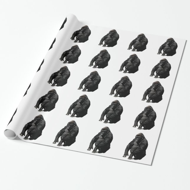 Gorilla Pop Art Presentpapper (Utrullad)