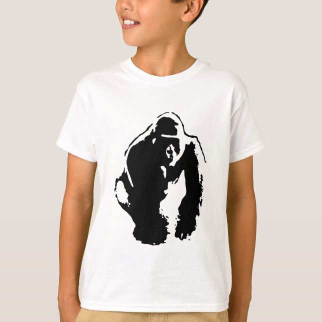 Gorilla Pop Art T Shirt (Framsida)