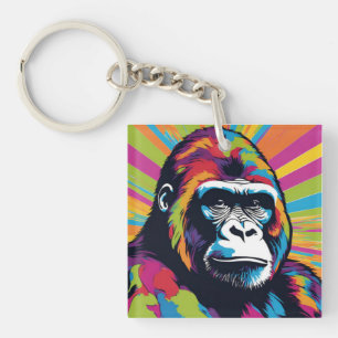Gorilla Pop Art Tecknad Teckning