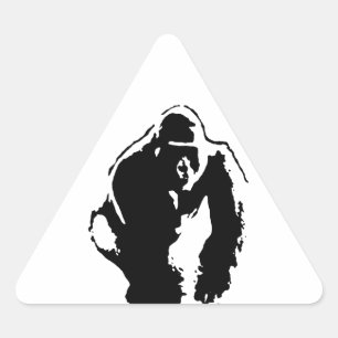 Gorilla Pop Art Triangelformat Klistermärke