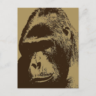 Gorilla Pop Art Vykort