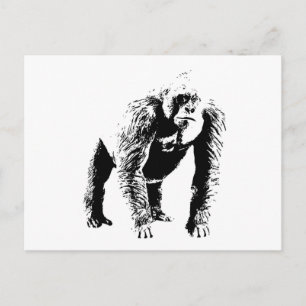 Gorilla Pop Art Vykort